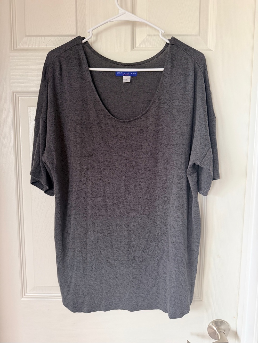 Simply Styled Heather Gray Scoop Neck Tee